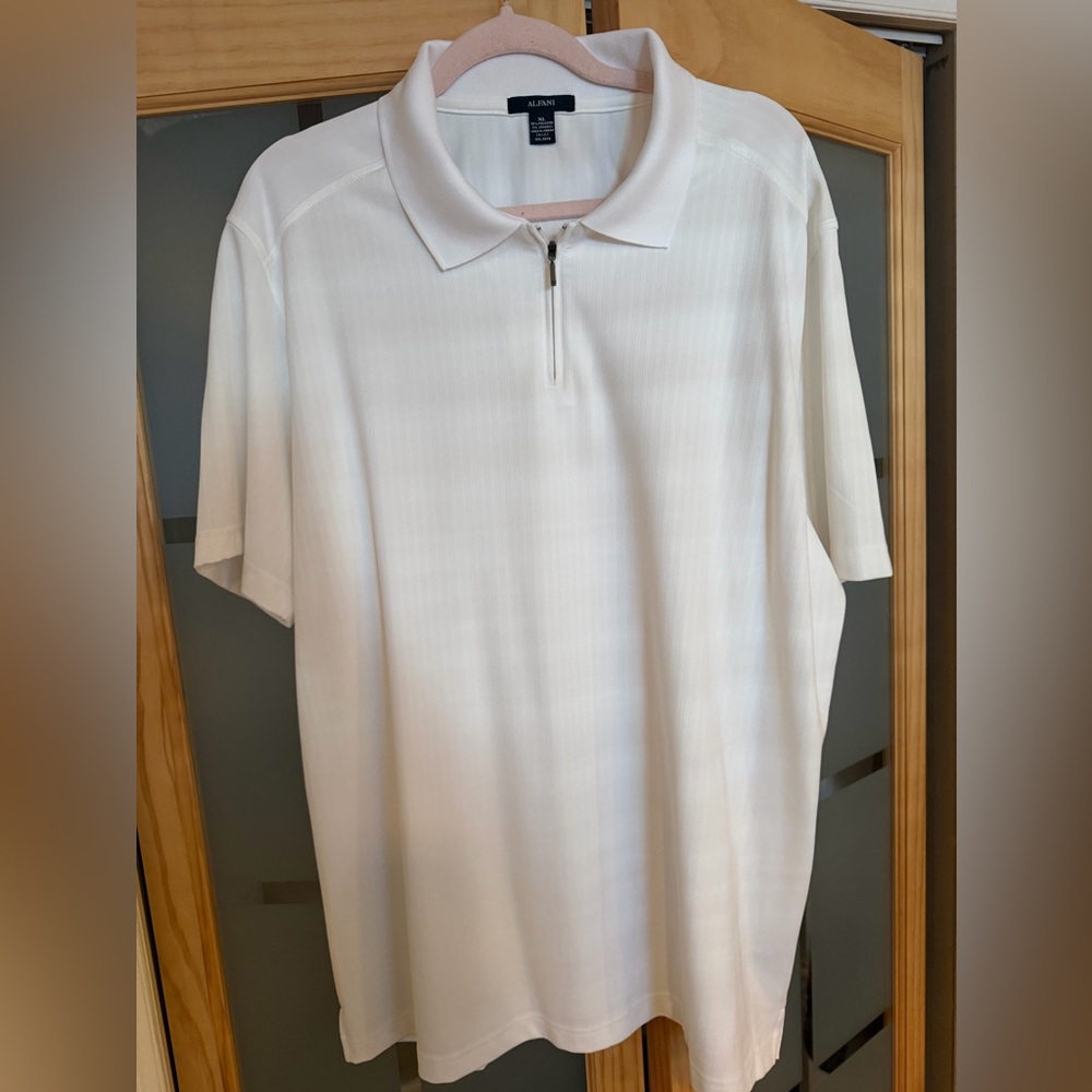Alfani Men's Cream Polo Shirt